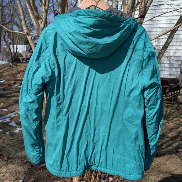 L.L. Bean Women's LG Teal Green Hooded Lightweight Packable Primaloft Jacket - Picture 8 of 9